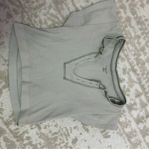 Go for gold grey ribbed crop top Urban Outfitters